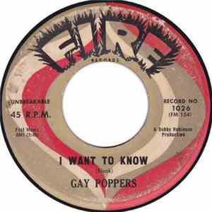 Gay Poppers - I Want To Know / I've Got It mp3 download