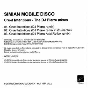 Simian Mobile Disco - Cruel Intentions - The DJ Pierre Mixes download mp3