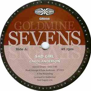 Carol Anderson / Velvet Hammer - Sad Girl / Happy download mp3