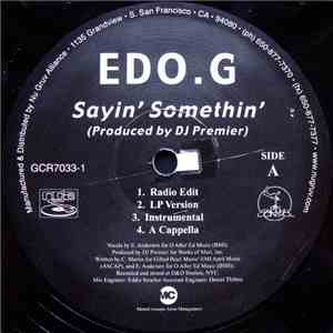 Edo.G - Sayin' Somethin' / What U Know download mp3
