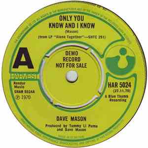 Dave Mason - Only You Know And I Know download mp3