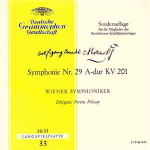 Wolfgang Amadeus Mozart, Wiener Symphoniker, Ferenc Fricsay - Symphonie Nr. 29 A-dur KV 201 download mp3