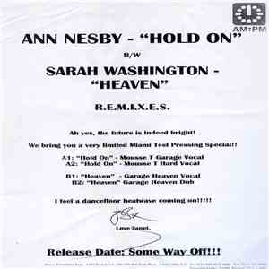 Ann Nesby / Sarah Washington - Hold On / Heaven download mp3
