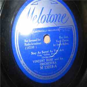Vincent Rose And His Orchestra - Stay As Sweet As You Are / Let's Give Three Cheers For Love download mp3