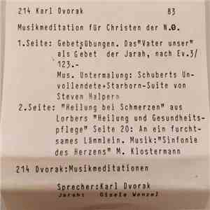 Karl Dvorak  - Musikmeditation Für Christen Der N.O. download mp3