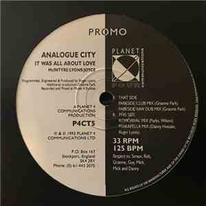 Analogue City - It Was All About Love (Remixes) download mp3