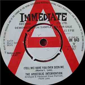 The Apostolic Intervention - (Tell Me) Have You Even Seen Me download mp3