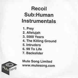 Recoil - Sub:Human Instrumentals download mp3