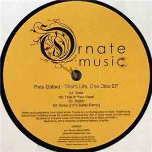 Pete Dafeet - That's Life, One Dice EP download mp3