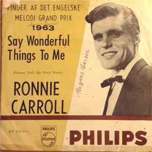 Ronnie Carroll - Say Wonderful Things download mp3