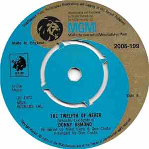 Donny Osmond - The Twelfth Of Never download mp3